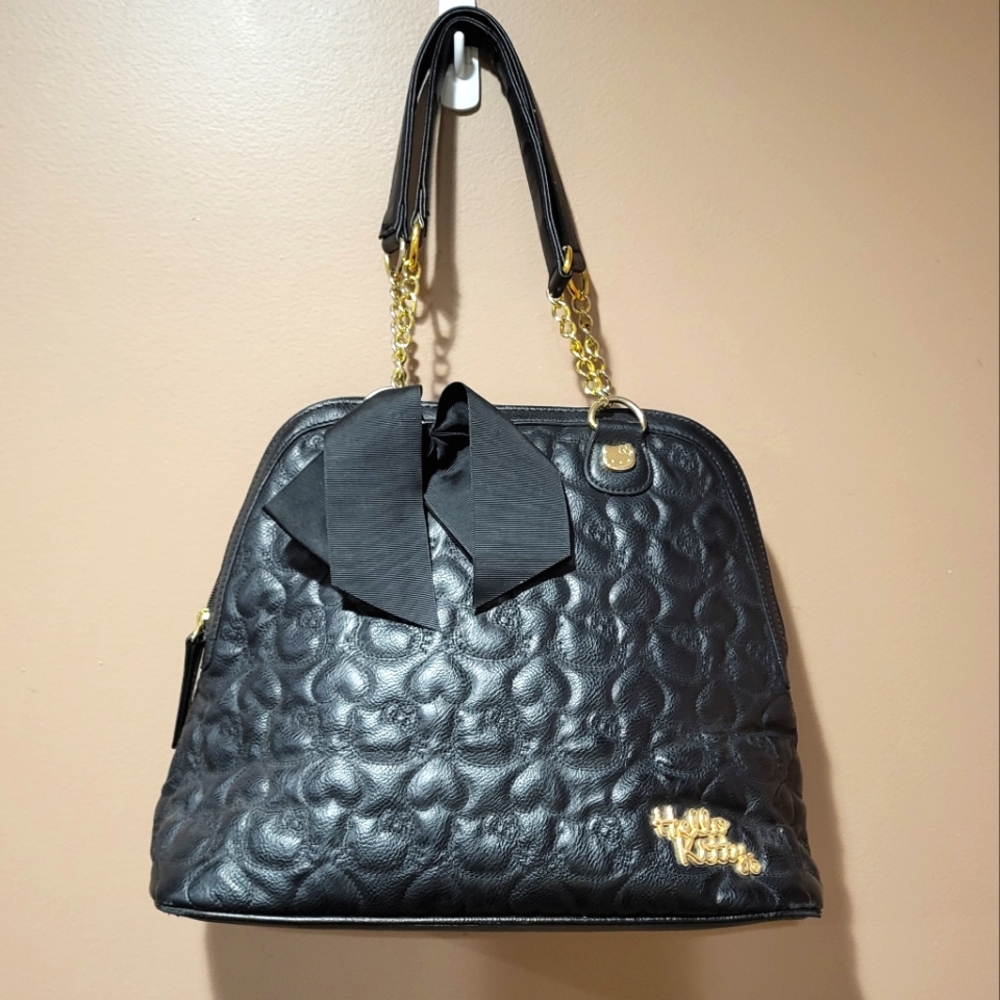 Hello Kitty Sanrio Loungefly 2014 Black Quilted